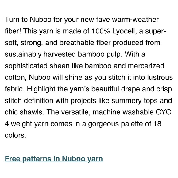 1 skein Lion Brand “Nuboo” worsted weight yarn 100% lyocell - Picture 5 of 5